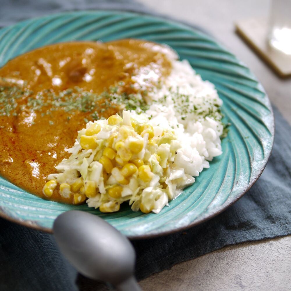 カレーと美味しい！キャベツとコーンのめんたいコールスロー 