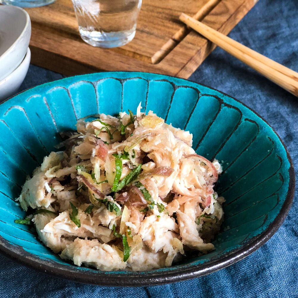 【和えるだけおつまみ】ほぐし鶏ささ身の明太子和え