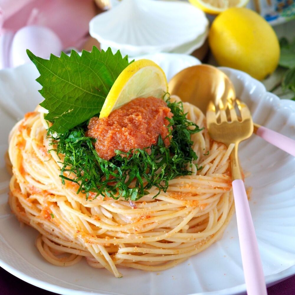 和風明太子パスタ◎出汁と梅昆布でうま味抜群！