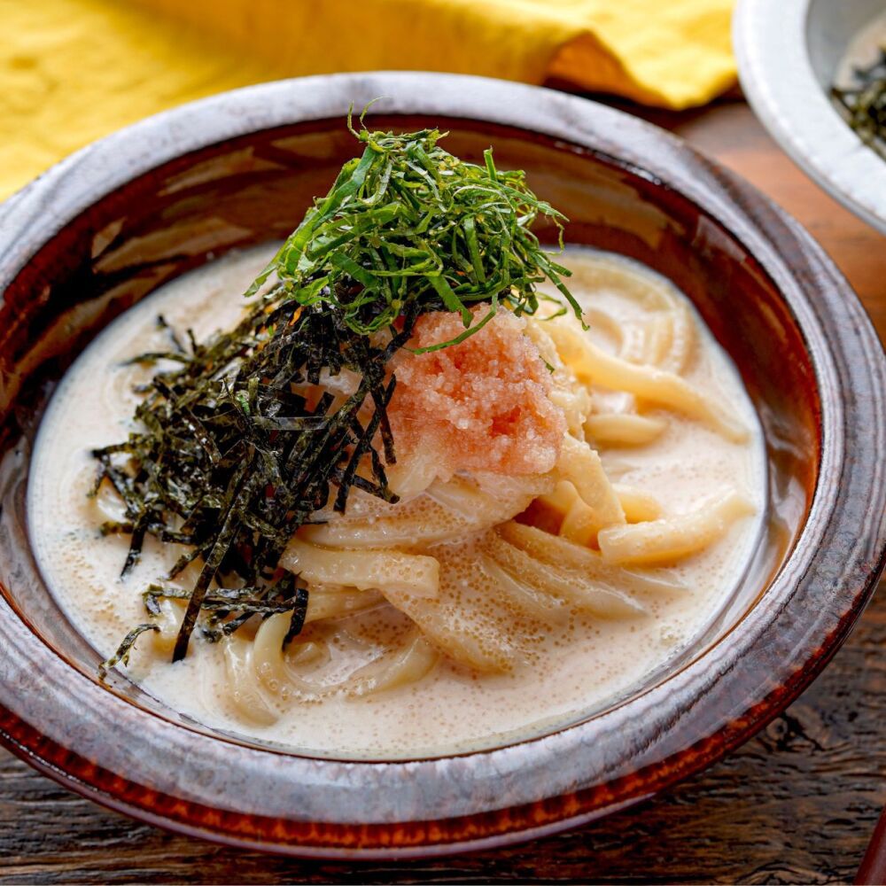 明太子クリームうどん　レンジで簡単レシピ