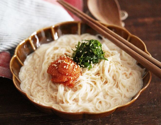 この夏活躍間違いなし！濃厚明太クリームそうめん