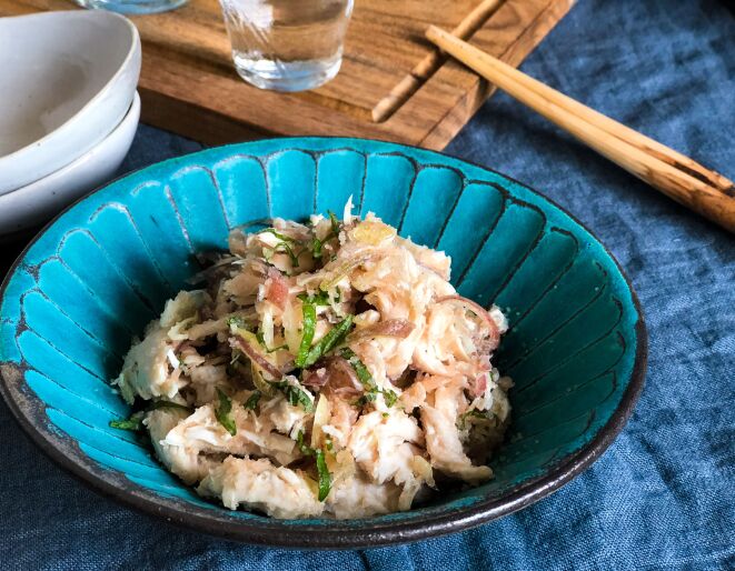 【和えるだけおつまみ】ほぐし鶏ささ身の明太子和え